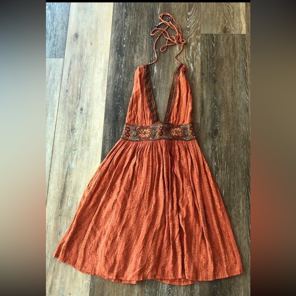 Urban outfitters orange open back dress